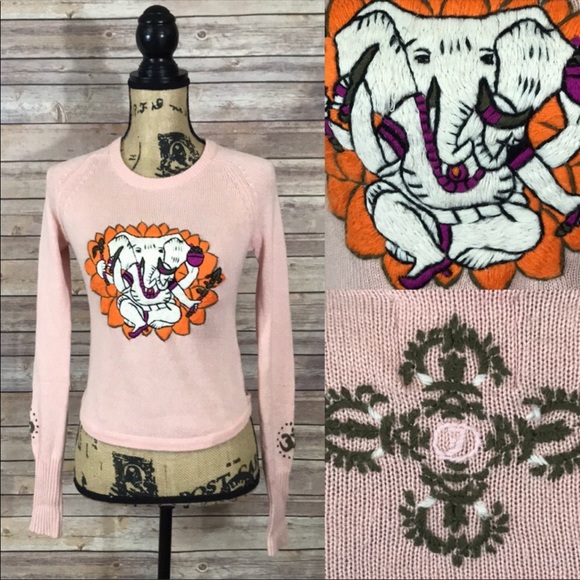 j & Co Tops - J & Co Embroidered Cashmere / Silk Top